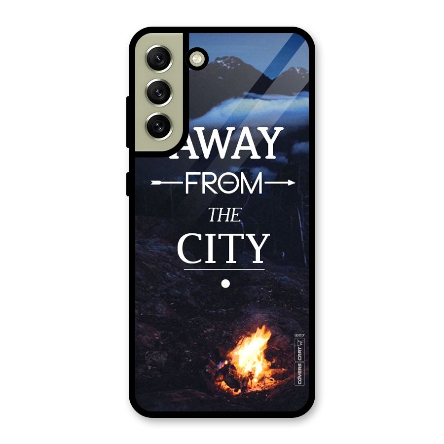 Away From City Glass Back Case for Galaxy S21 FE 5G