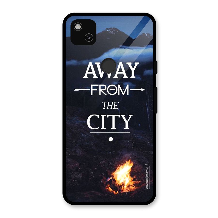 Away From City Glass Back Case for Google Pixel 4a