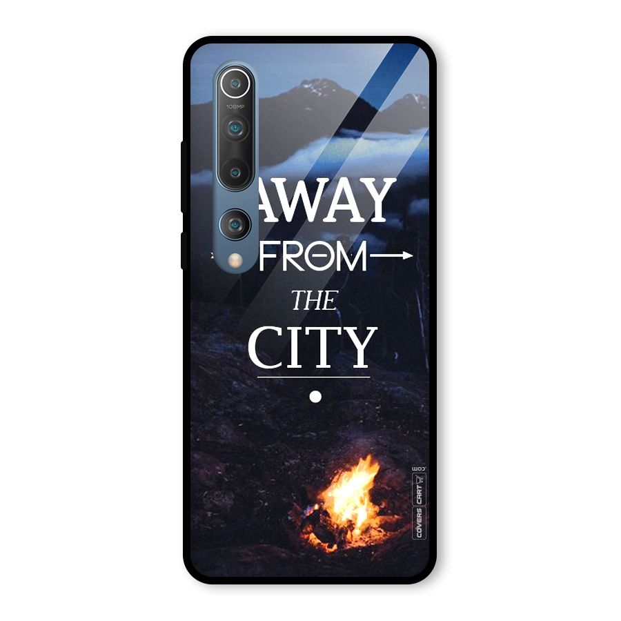 Away From City Glass Back Case for Mi 10