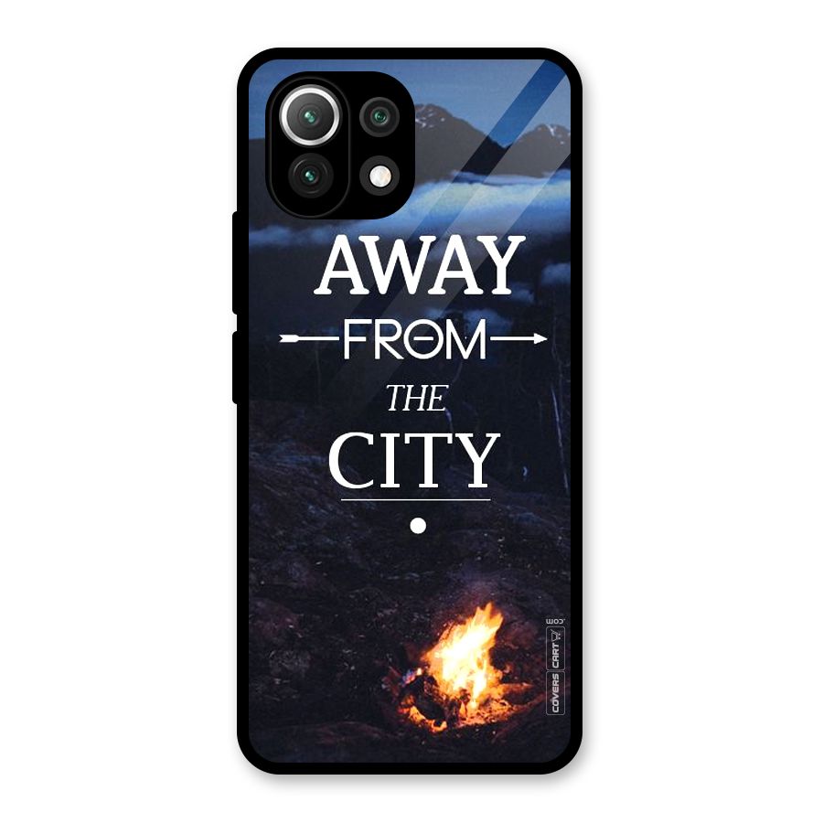 Away From City Glass Back Case for Mi 11 Lite NE 5G