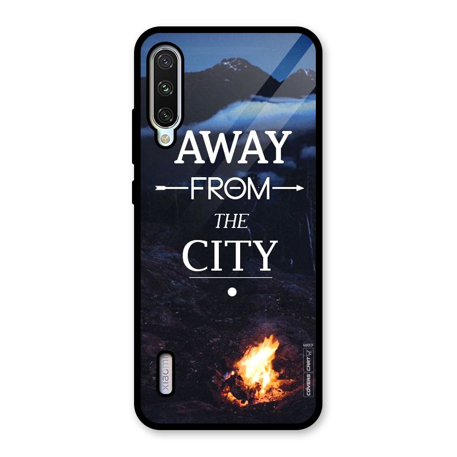 Away From City Glass Back Case for Mi A3