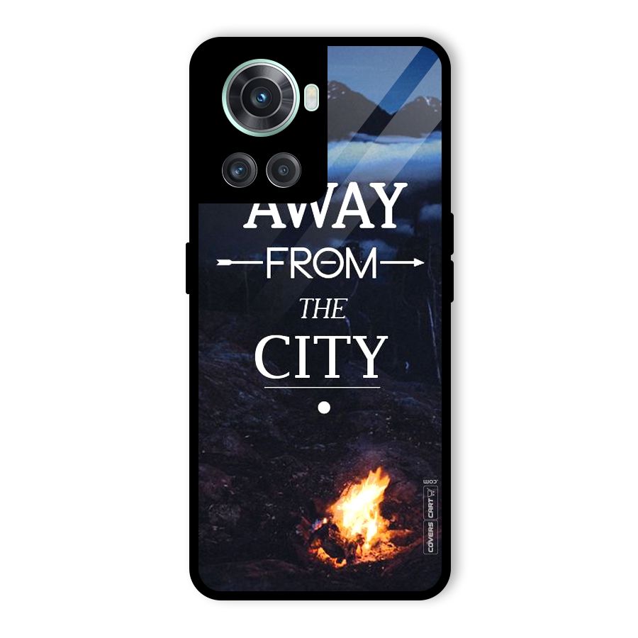 Away From City Glass Back Case for OnePlus 10R