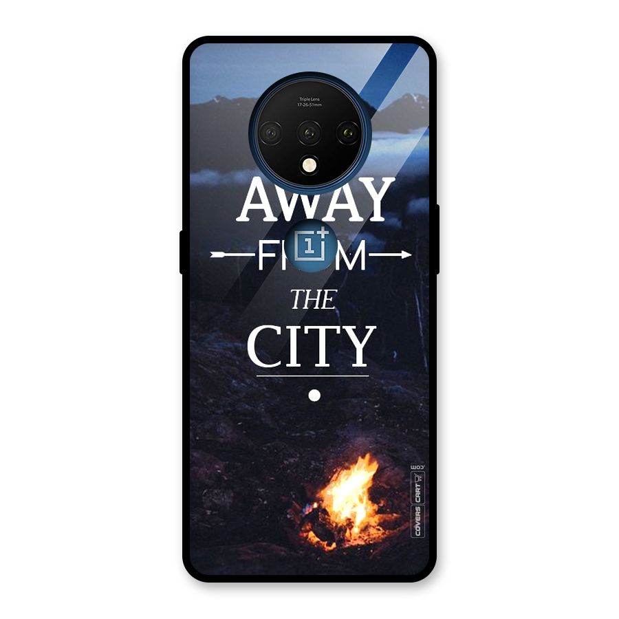Away From City Glass Back Case for OnePlus 7T