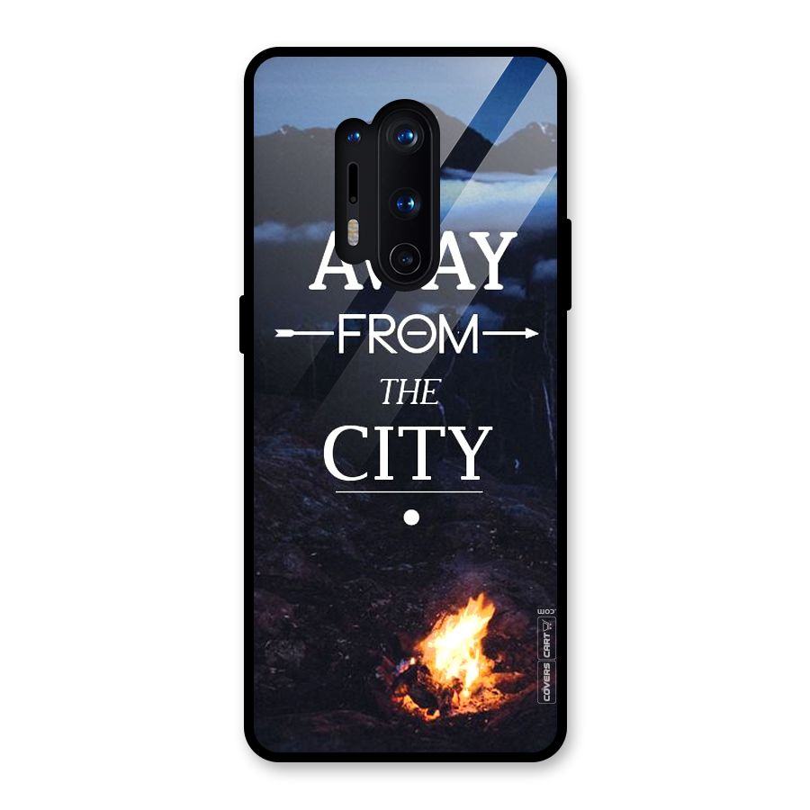Away From City Glass Back Case for OnePlus 8 Pro