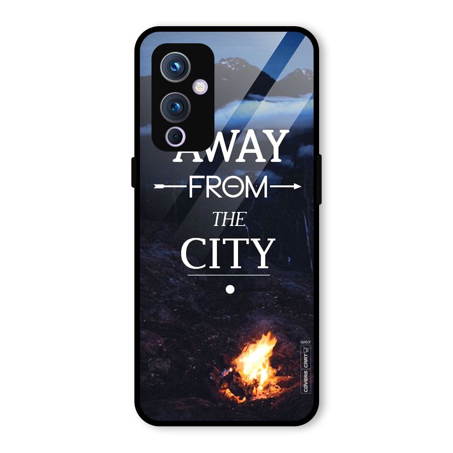 Away From City Glass Back Case for OnePlus 9