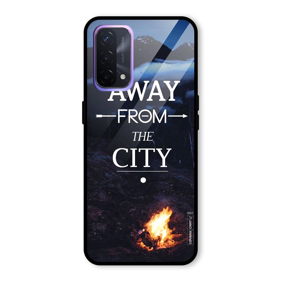 Away From City Glass Back Case for Oppo A74 5G