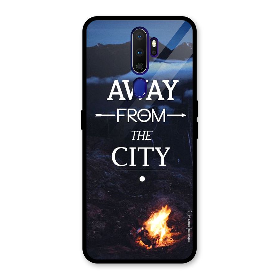 Away From City Glass Back Case for Oppo A9 (2020)