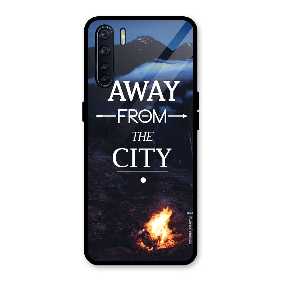 Away From City Glass Back Case for Oppo F15