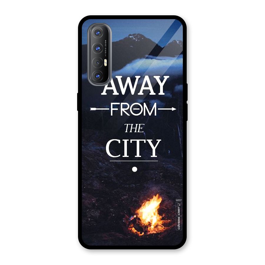 Away From City Glass Back Case for Oppo Reno3 Pro