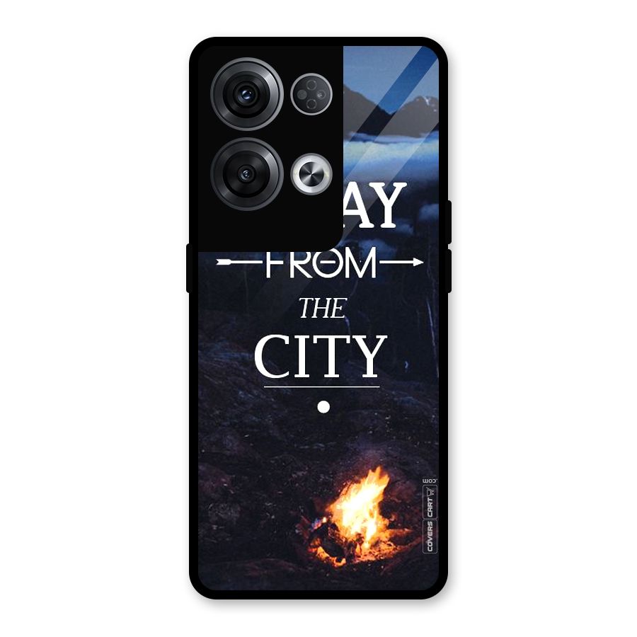 Away From City Glass Back Case for Oppo Reno8 Pro 5G