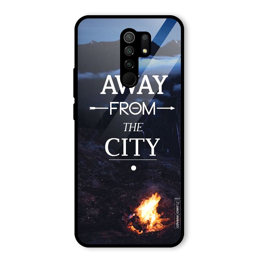 Away From City Glass Back Case for Poco M2