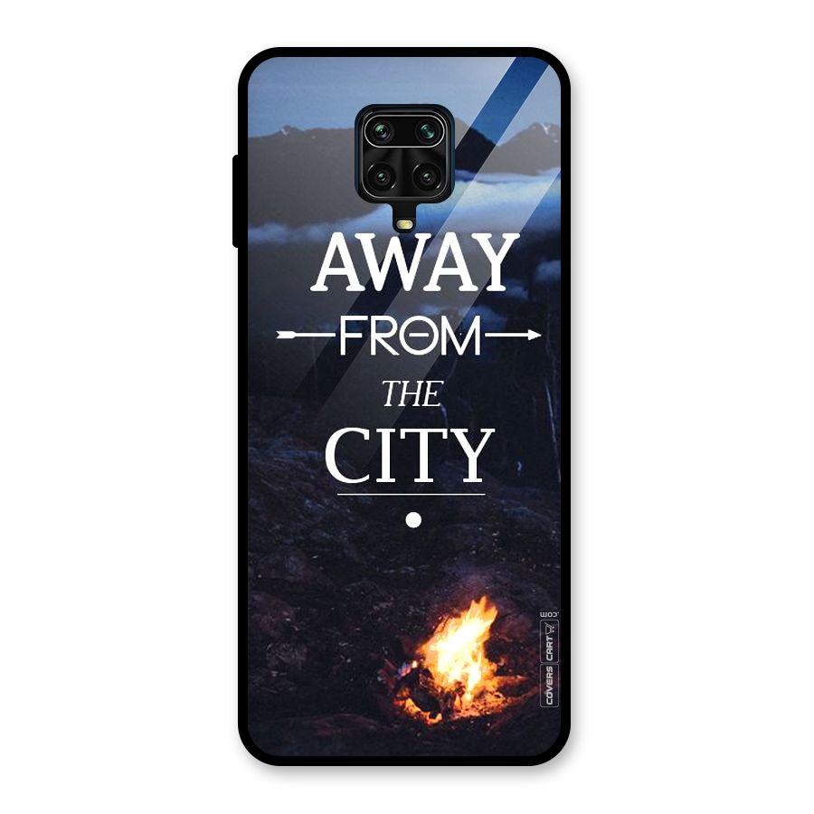 Away From City Glass Back Case for Poco M2 Pro