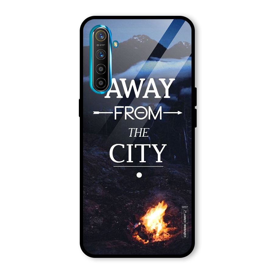 Away From City Glass Back Case for Realme X2