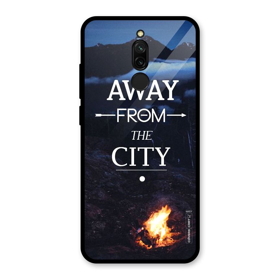 Away From City Glass Back Case for Redmi 8