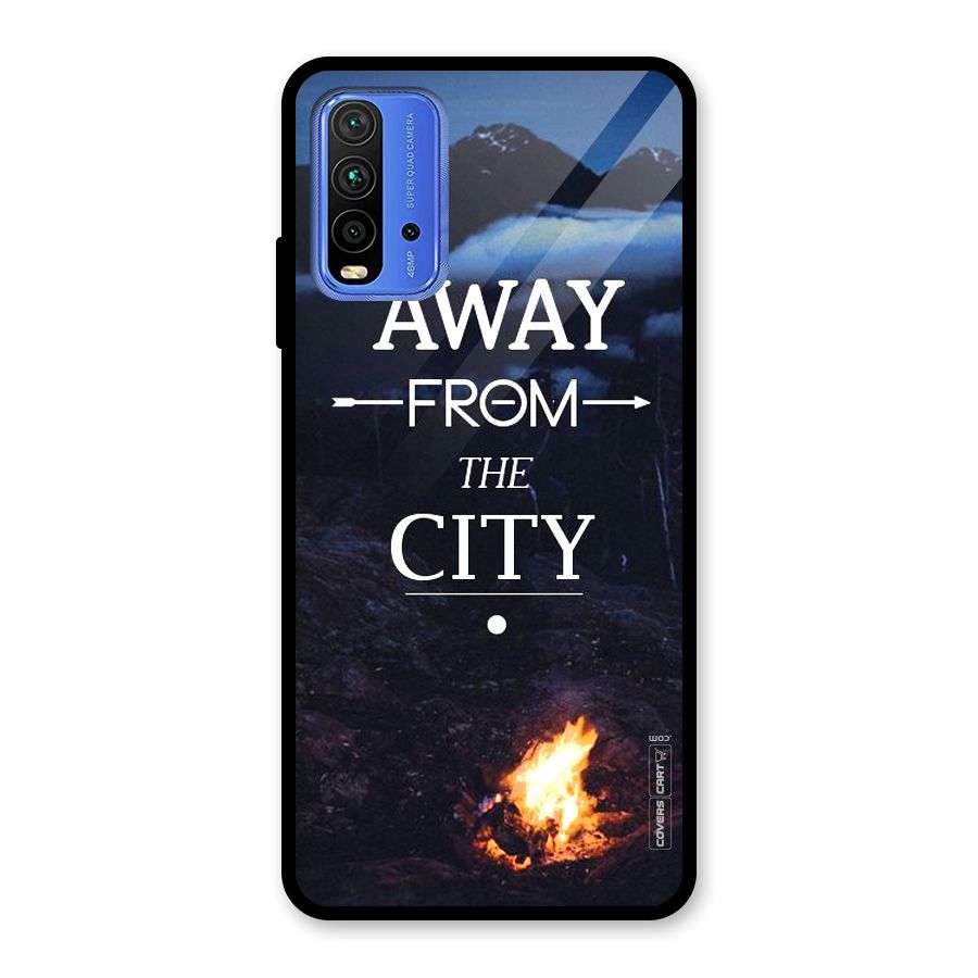 Away From City Glass Back Case for Redmi 9 Power