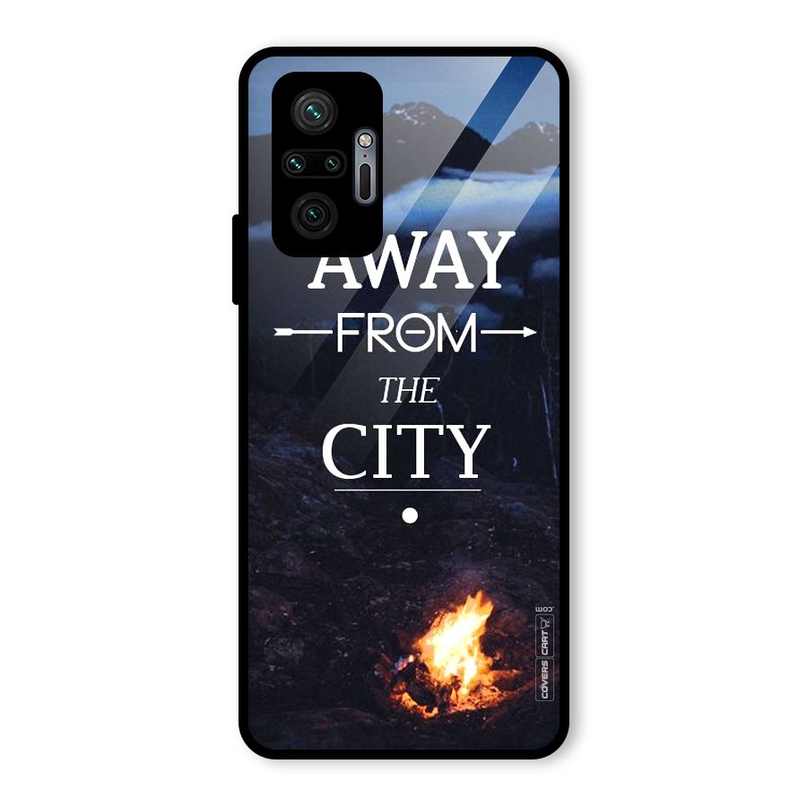 Away From City Glass Back Case for Redmi Note 10 Pro