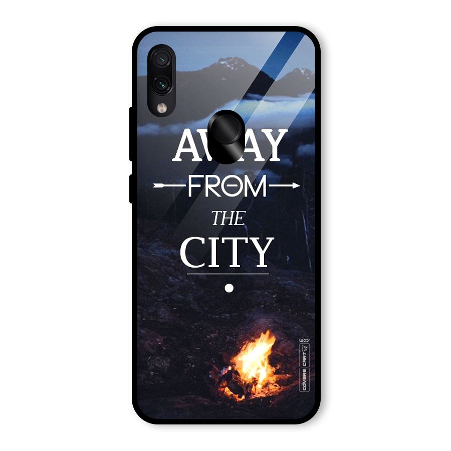 Away From City Glass Back Case for Redmi Note 7S