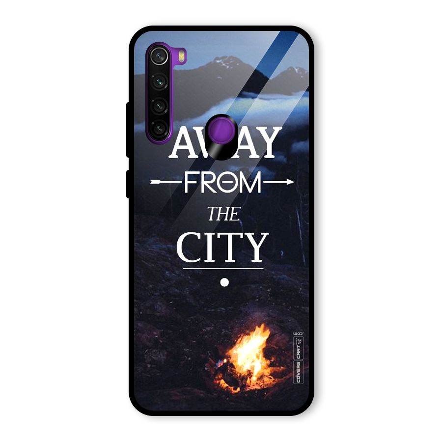 Away From City Glass Back Case for Redmi Note 8