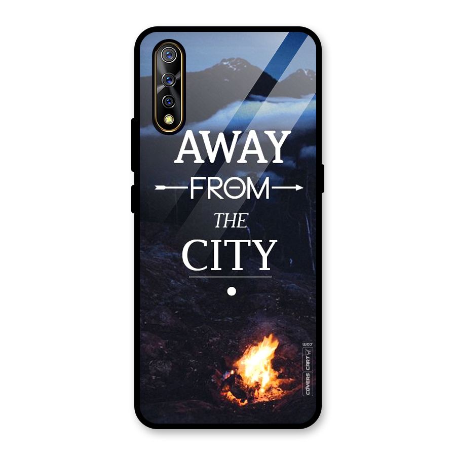 Away From City Glass Back Case for Vivo S1