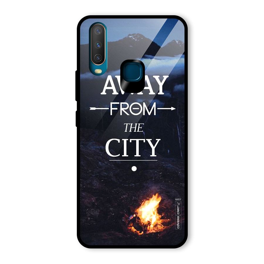 Away From City Glass Back Case for Vivo U10