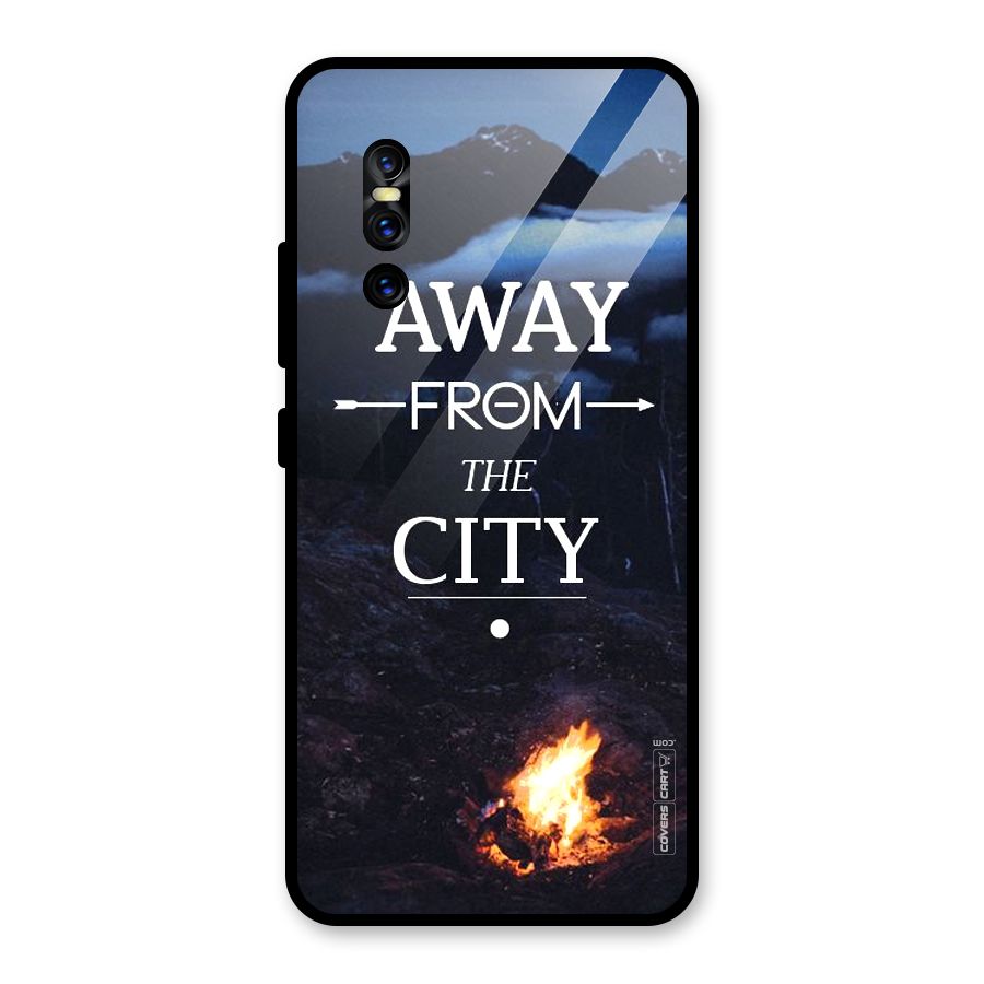 Away From City Glass Back Case for Vivo V15 Pro