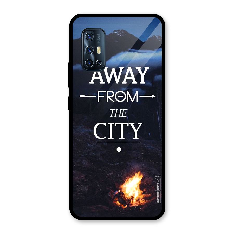 Away From City Glass Back Case for Vivo V17