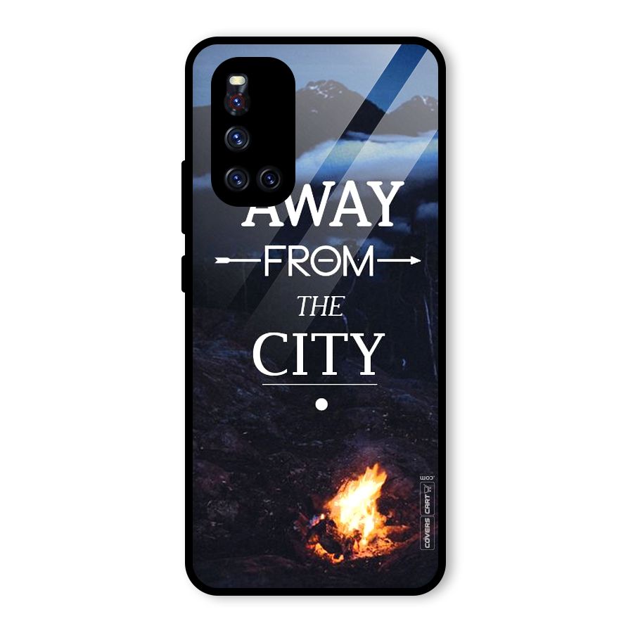 Away From City Glass Back Case for Vivo V19