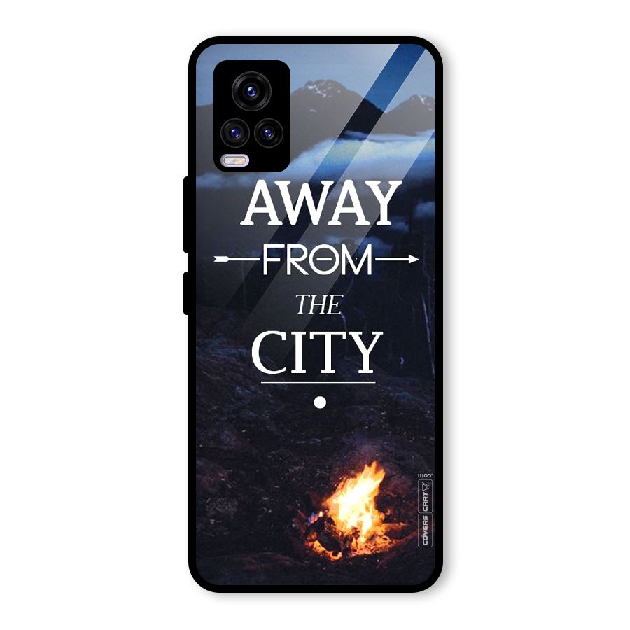 Away From City Glass Back Case for Vivo V20