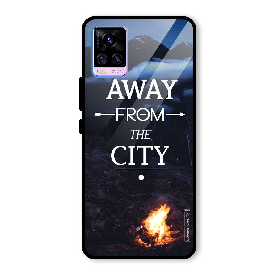 Away From City Glass Back Case for Vivo V20 Pro