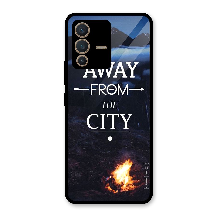 Away From City Glass Back Case for Vivo V23 5G