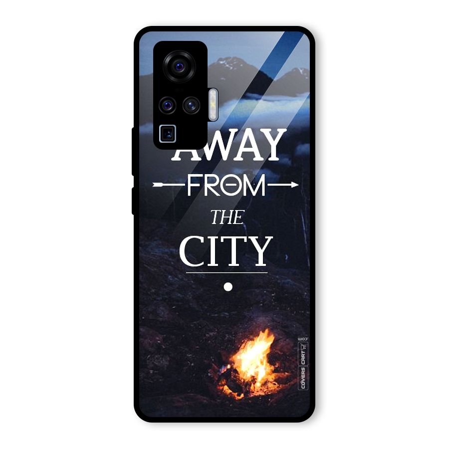 Away From City Glass Back Case for Vivo X50 Pro