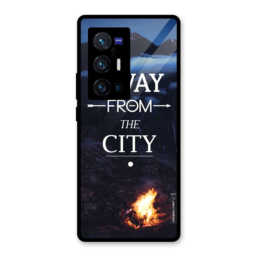 Away From City Glass Back Case for Vivo X70 Pro Plus