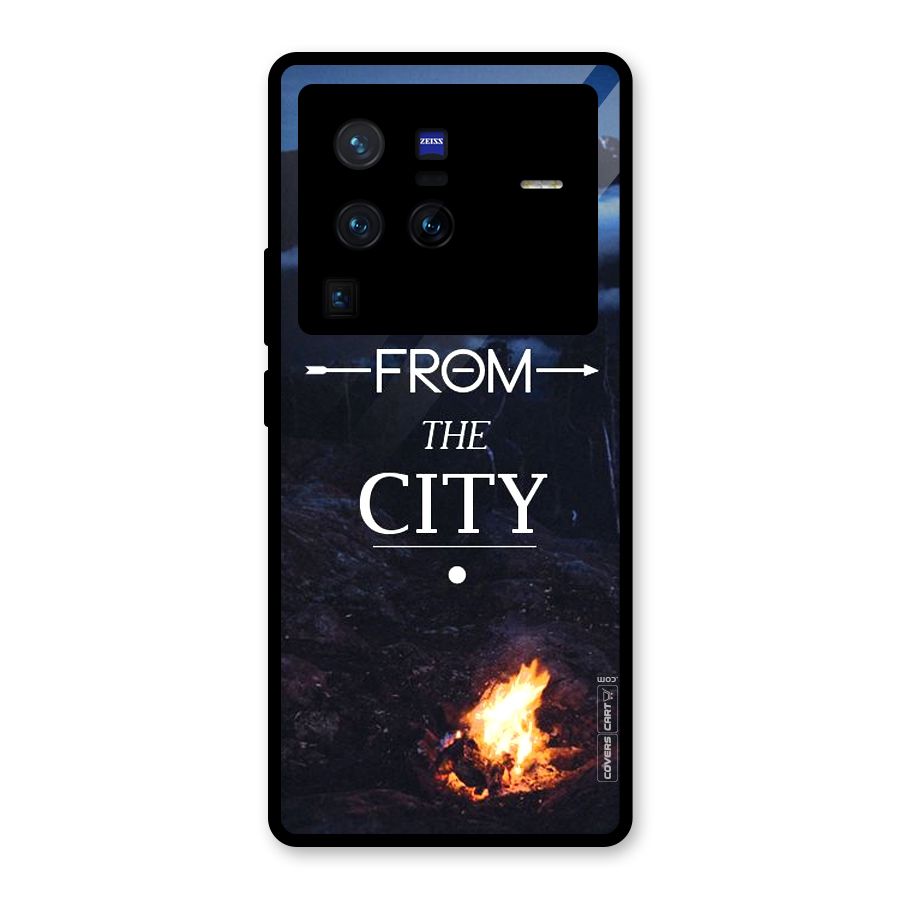 Away From City Glass Back Case for Vivo X80 Pro