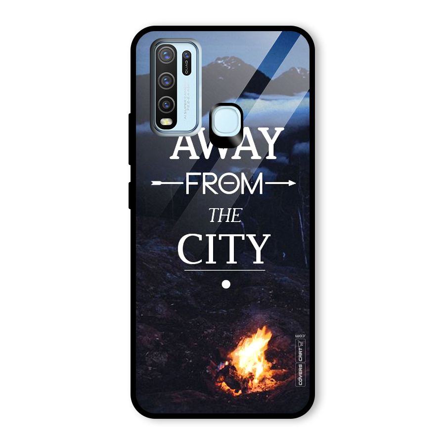 Away From City Glass Back Case for Vivo Y50