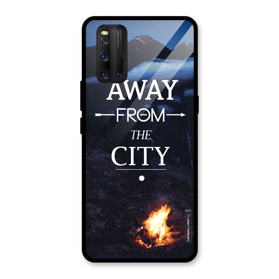 Away From City Glass Back Case for Vivo iQOO 3