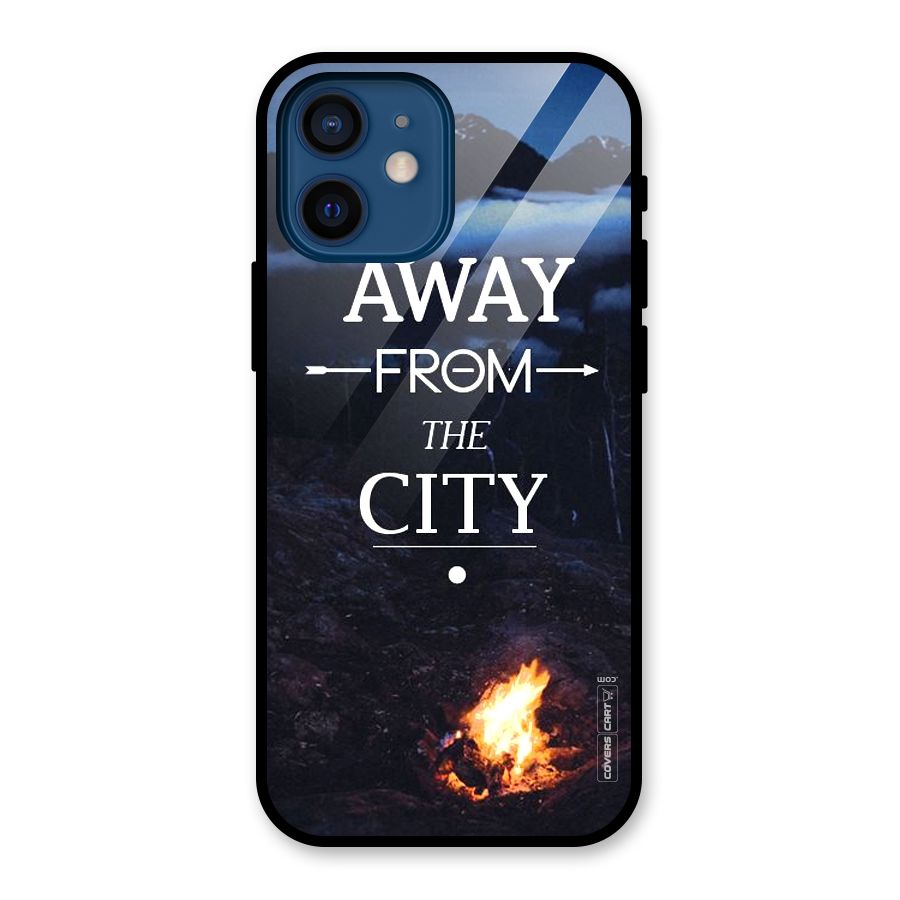Away From City Glass Back Case for iPhone 12 Mini