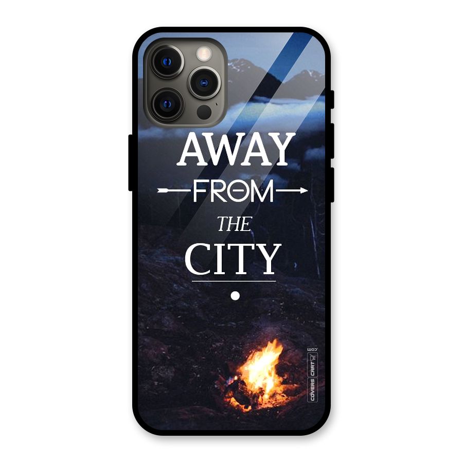 Away From City Glass Back Case for iPhone 12 Pro Max