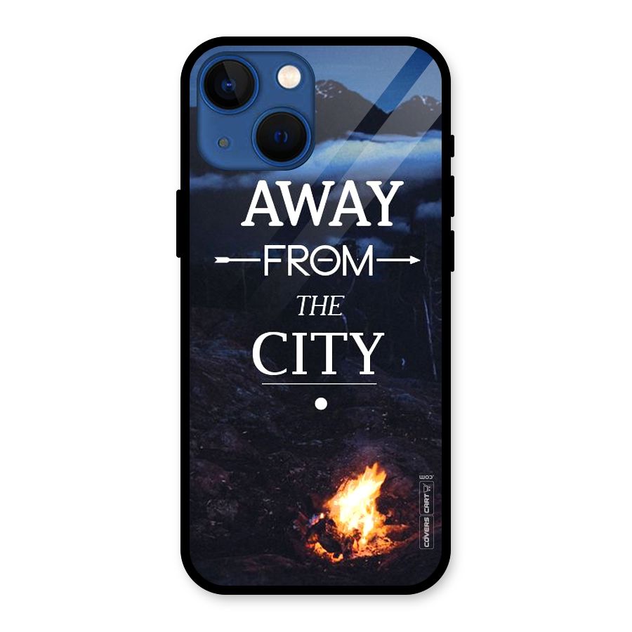 Away From City Glass Back Case for iPhone 13 Mini