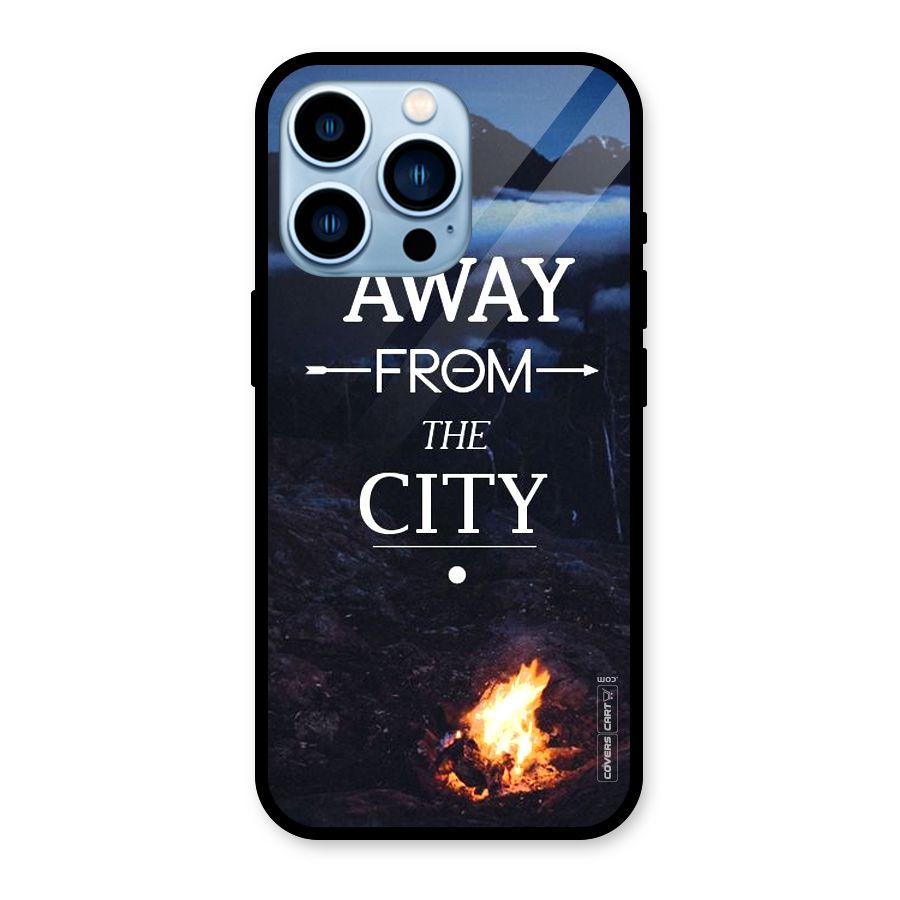Away From City Glass Back Case for iPhone 13 Pro