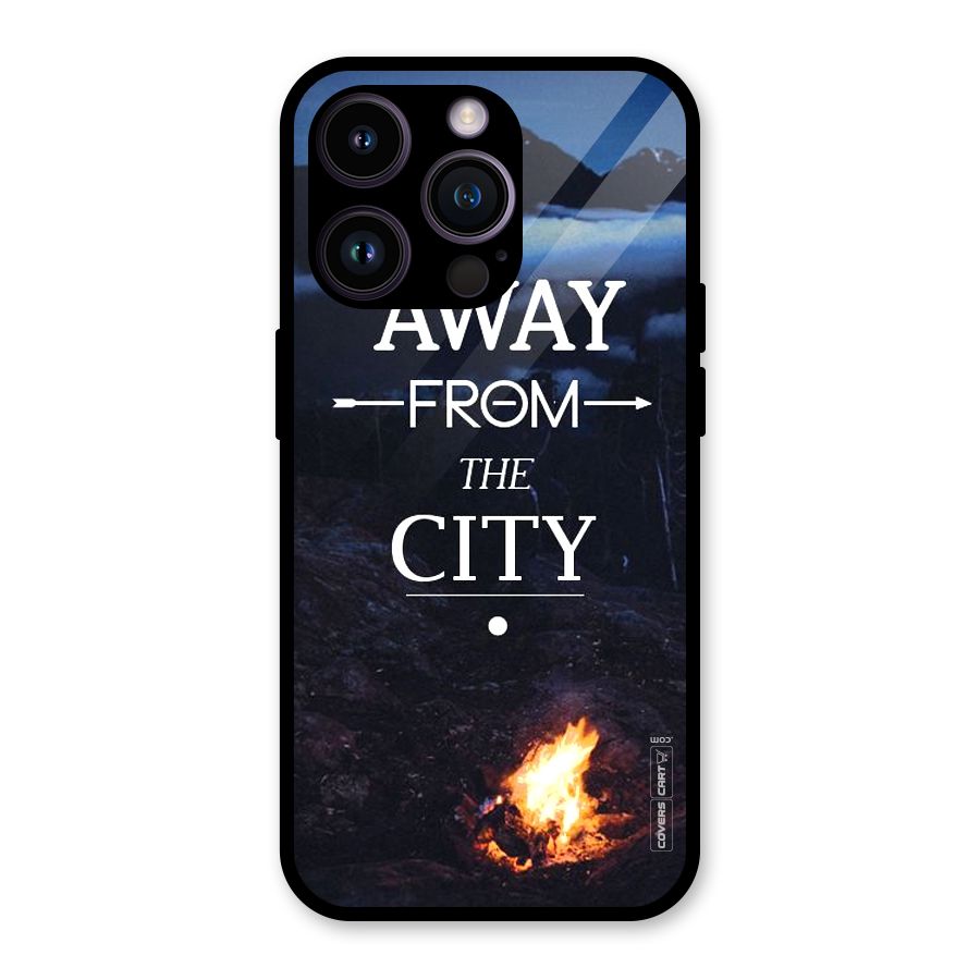 Away From City Glass Back Case for iPhone 14 Pro