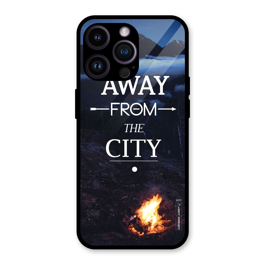 Away From City Glass Back Case for iPhone 14 Pro Max