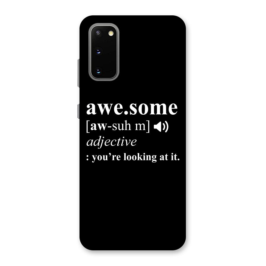 Awesome Looking at it Back Case for Galaxy S20