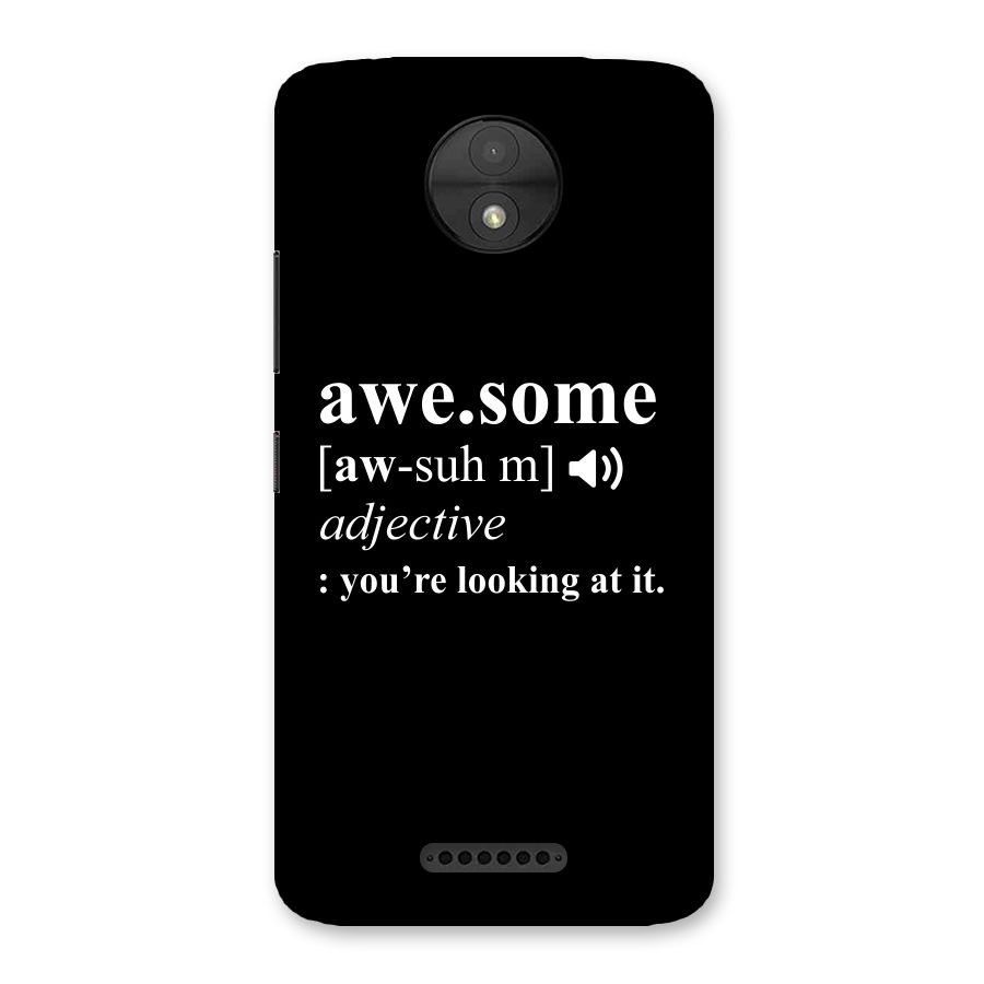 Awesome Looking at it Back Case for Moto C