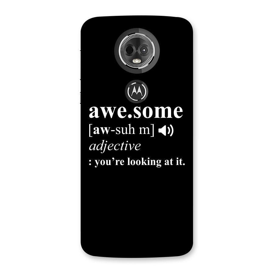 Awesome Looking at it Back Case for Moto E5 Plus