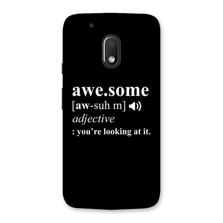 Awesome Looking at it Back Case for Moto G4 Play