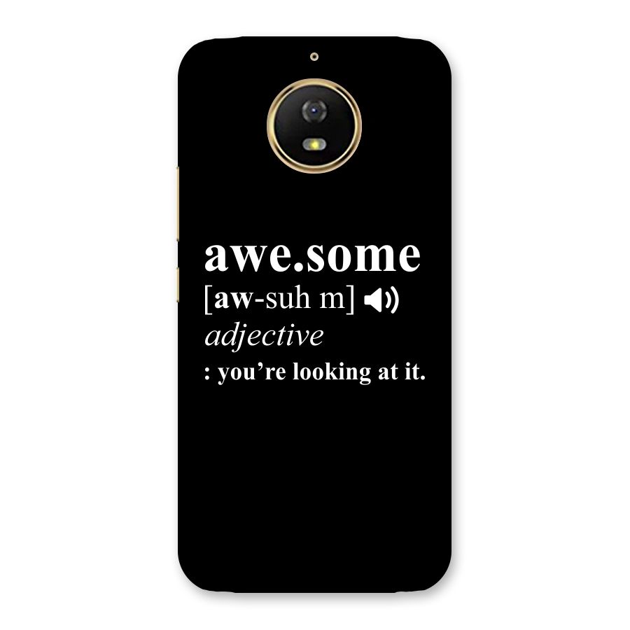 Awesome Looking at it Back Case for Moto G5s