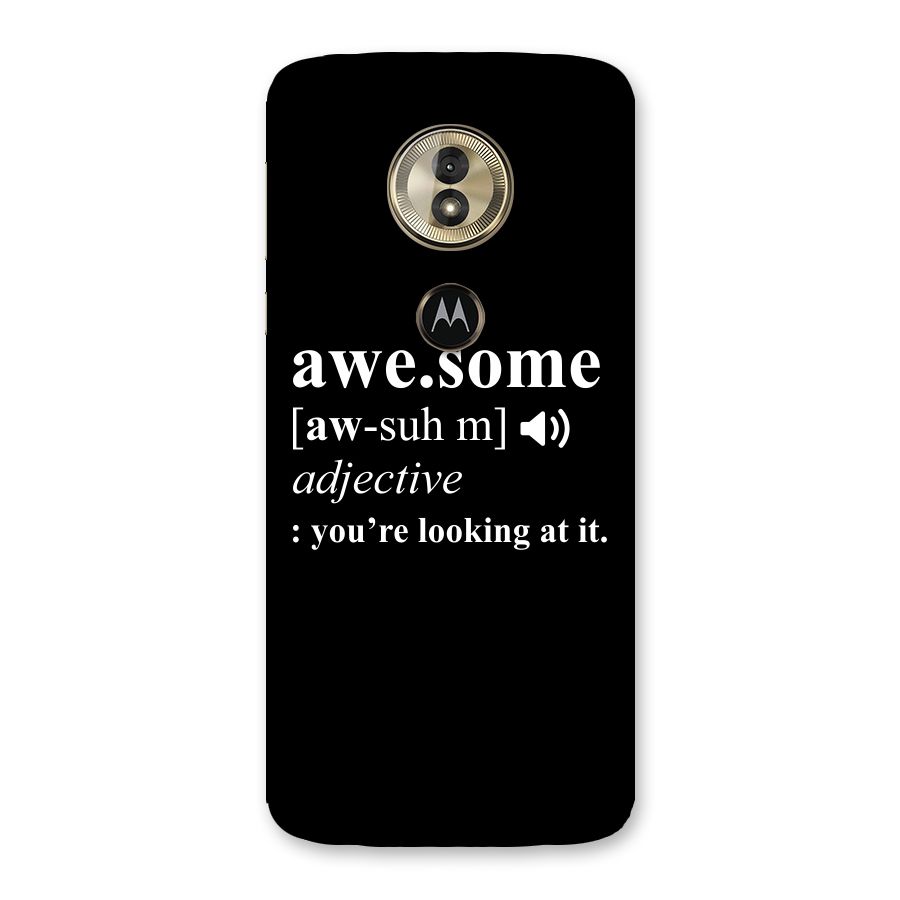 Awesome Looking at it Back Case for Moto G6 Play