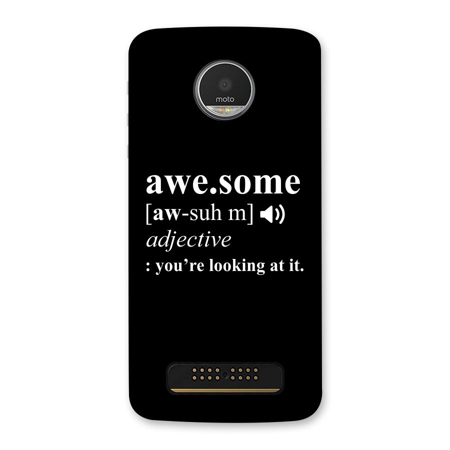 Awesome Looking at it Back Case for Moto Z Play