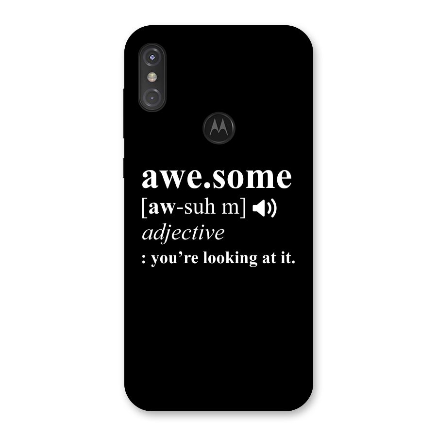 Awesome Looking at it Back Case for Motorola One Power