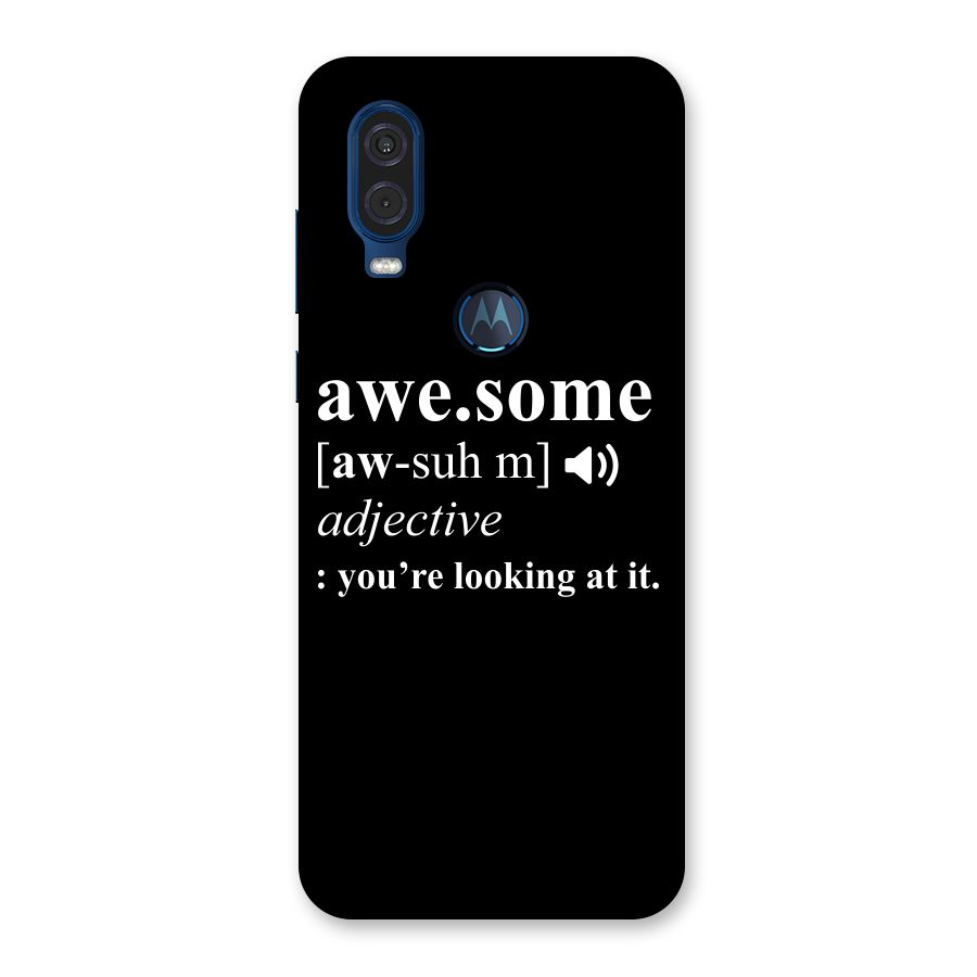 Awesome Looking at it Back Case for Motorola One Vision